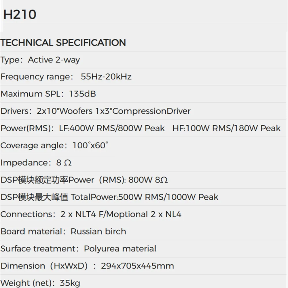 Product specifications and details