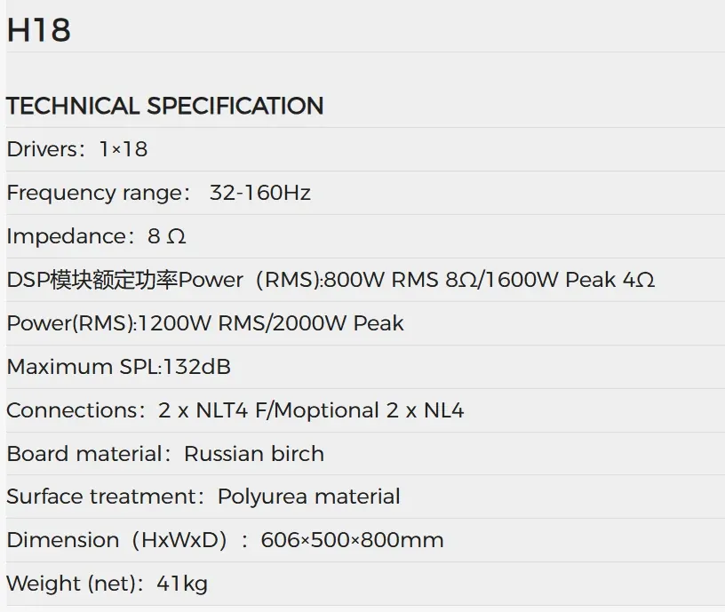 Product specifications and details