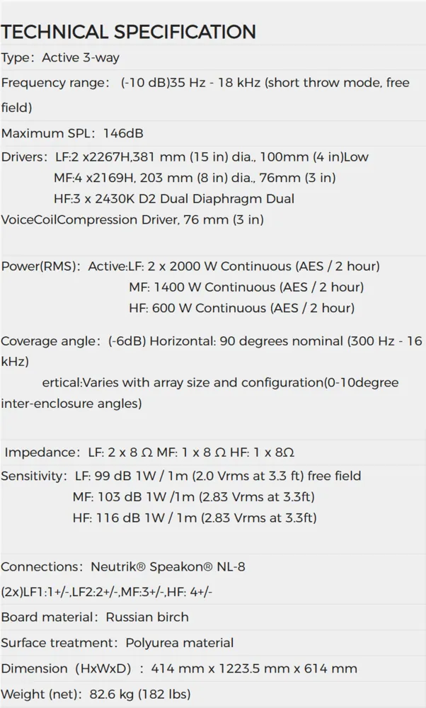 Product specifications and details