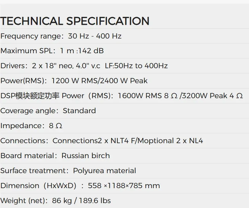 Product specifications and details