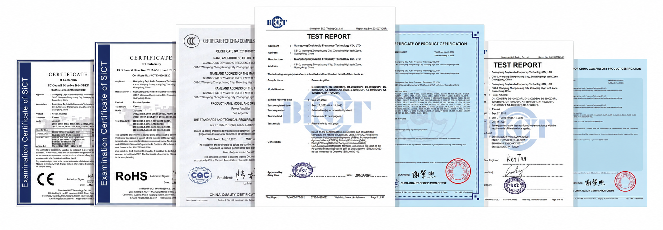 DEYI company certificates